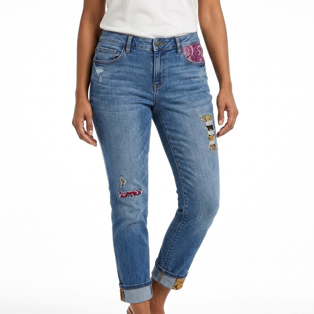 Chico's Cotton Blend Blue Jeans Women Size 12R